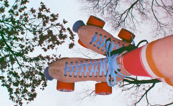 Derby Core Laces - Purple and Teal Stripe - Image 3