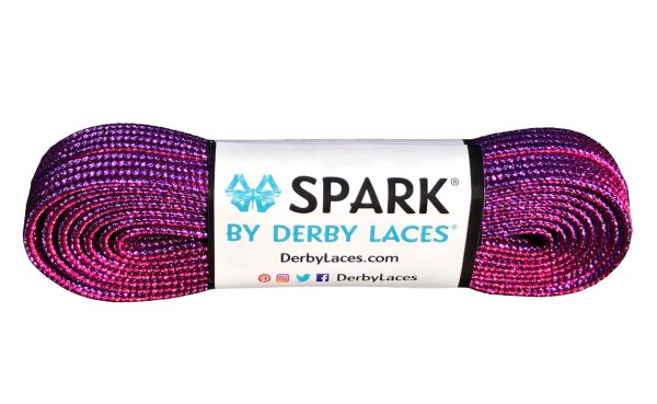 Derby SPARK Laces - Pink and Purple Stripe