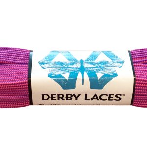 Derby Waxed Laces - Purple and Hot Pink Stripe