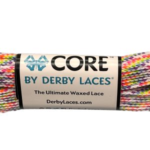 Derby Core Laces - Rainbow White