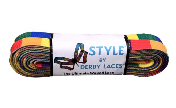 Derby Style Laces - Rainbow Block