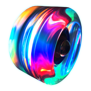 Volcanic Dazzle Outdoor Multi-Colour LED Light Up Wheels - 85A
