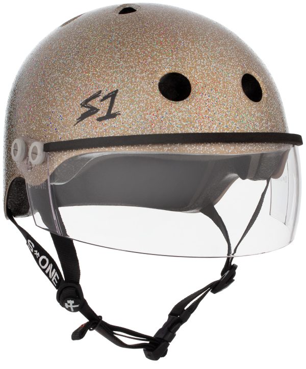 S1 Lifer Visor Helmet - Gold Glitter Gloss