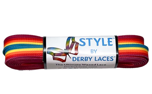 Derby Style Laces -  Rainforest Sunset Stripe