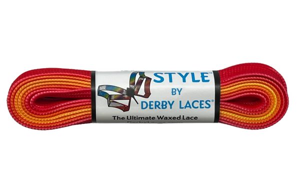 Derby Style Laces - Ombre Red Yellow Flame