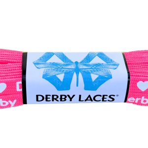 Derby Waxed Laces - I Love Derby - Hot Pink