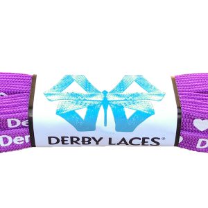 Derby Waxed Laces - I Love Derby - Purple Heart