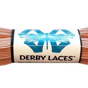 Derby Waxed Laces - Orange & White Stripe