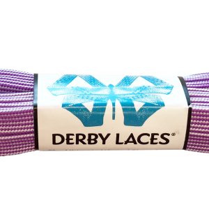 Derby Waxed Laces - Purple & White Stripe