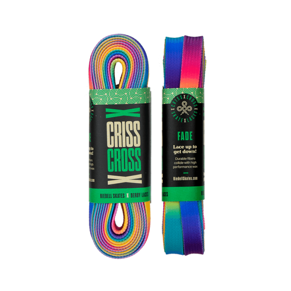 Derby Criss Cross Laces -Rainbow Fade