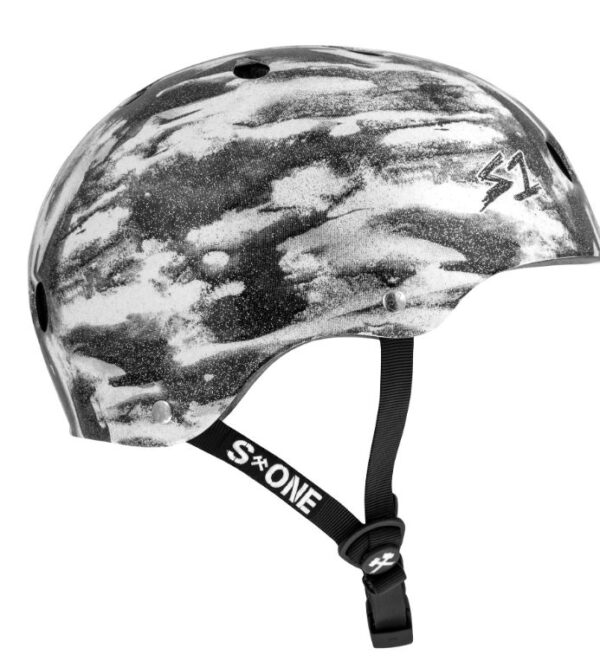 S1 Lifer Helmet - Bomba (Black & White Gliitter Gloss) - Image 2