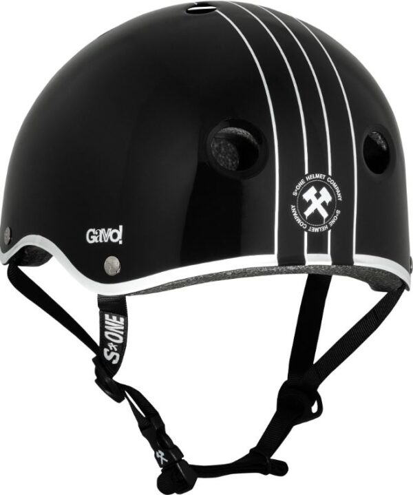 S1 Lifer Helmet - Black Gloss with white outline (GAVO Collab) - Image 4