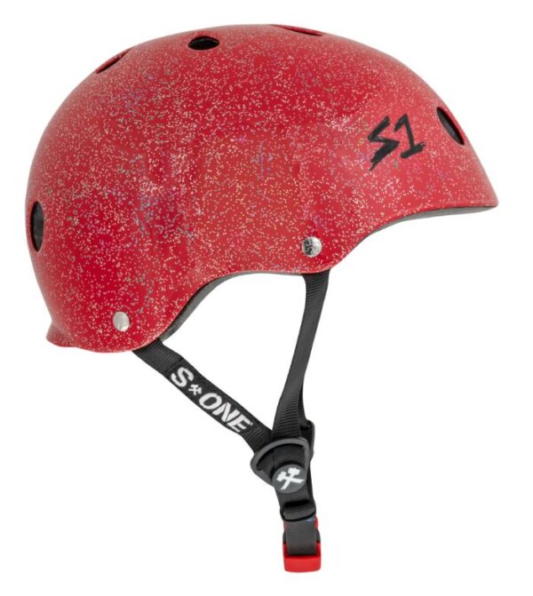 S1 Lifer Helmet - Red Glitter Gloss - Image 2